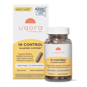 Uqora in Control Bladder Support - Daily Bladder Care & Support for Urinary Comfort - Made with botanicals, Like Horsetail & Spicebush - Gluten-Free & Vegetarian - 60 Capsules