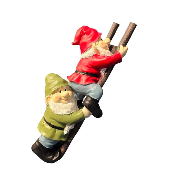 Ur Home Decor Climbing Gnomes  Solar Lantern Yard Decor, Outdoor Gift for Dad & Grandpa