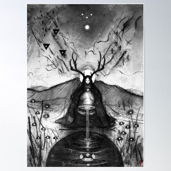 Urðarbrunnr - The Well Of Fate Poster Wall Art, Modern Wall Decor For Living Room Bedroom, 24x36 UNFRAMED