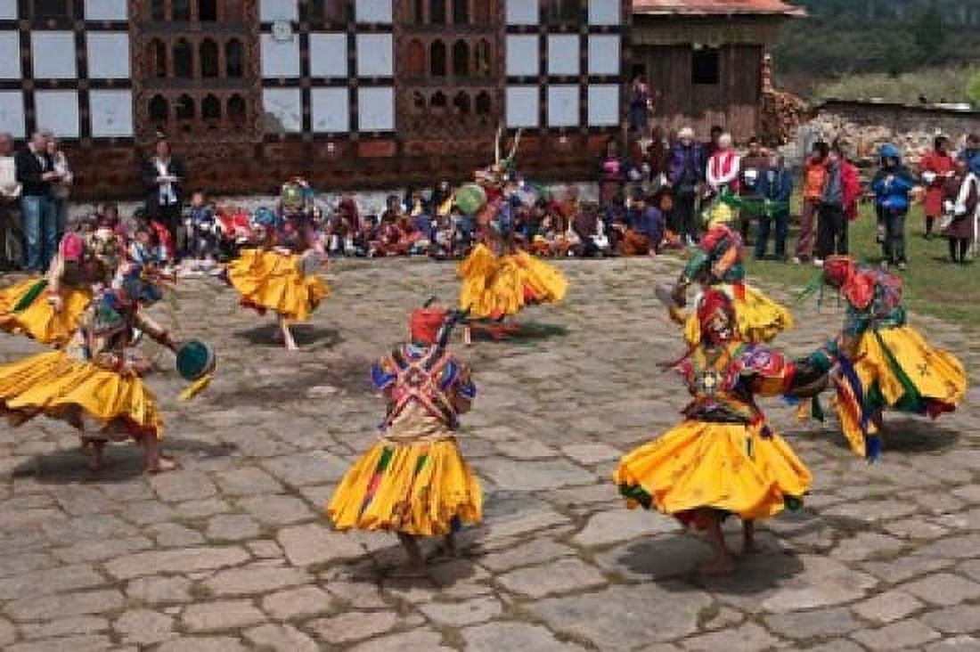 Ura Yakchoe Festival Bumthang Bhutan Canvas Art - Jaynes Gallery DanitaDelimont (25 x 17)