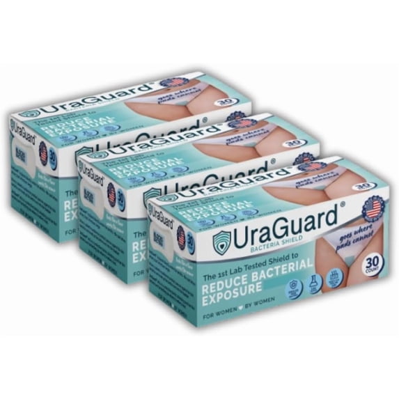 UraGuard 90 Count Ultra-Thin Protective Bacteria Shield for Women – Disposable Underwear & Briefs Comfort Barrier