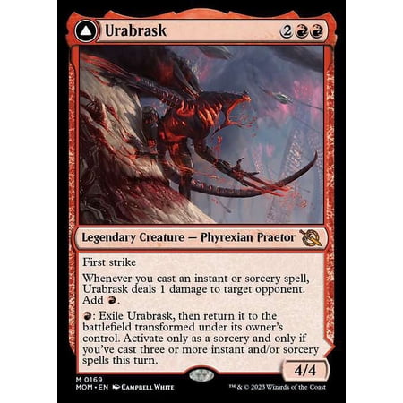 MtG March of the Machine Mythic Rare Urabrask // The Great Work #169