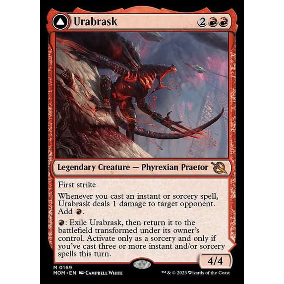 MtG March of the Machine Mythic Rare Urabrask // The Great Work #169
