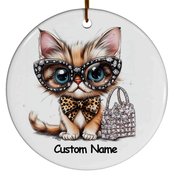 Ural Rex Cat Ornament, Christmas Ornament 2025, Personalized Ornament with Name, Gifts for Cat Mom, Cat Dad, Gift for Cat Lovers, Cat Ornament 2025