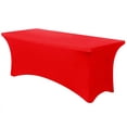 thumbnail image 1 of Uralili Fitted Table Cover Elastic Spandex Tablecloth 8 ft Bed Table Clothes-Red, 1 of 6