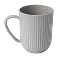 thumbnail image 1 of Uranda Coffee Mug, Plastic Coffee Cup with Handle, Modern Ribbed Design Tea Cup for Latte, Cocoa, Coffee Gray, 1 of 6