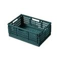thumbnail image 1 of Uranda Foldable Plastic Storage Crates, Foldable Storage Containers for Organizing and Storage Stuff of Home Kitchen Bedroom Office 12"x8"x4.9" Green, 1 of 6