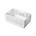 thumbnail image 1 of Uranda Foldable Plastic Storage Crates, Foldable Storage Containers for Organizing and Storage Stuff of Home Kitchen Bedroom Office 12"x8"x4.9" White, 1 of 6