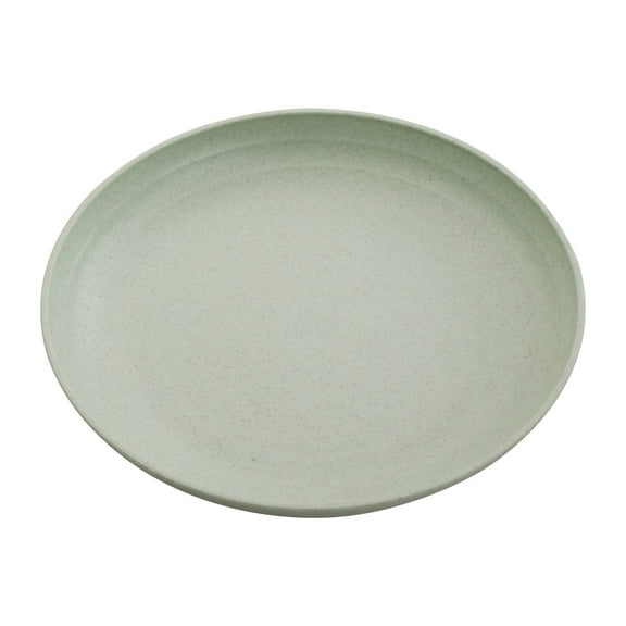 Uranda Plastic Dinner Plates, Wheat Straw Plates, Microwave, Oven & Dishwasher Safe, Reusable Plates for Kitchen & Restaurants 5.9 in Green