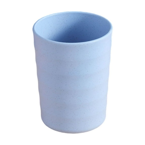 Uranda Wheat Straw Cups, Reusable Plastic Water Drinking Cup, Dishwasher Safe, for Kitchen Camping Party RV Blue