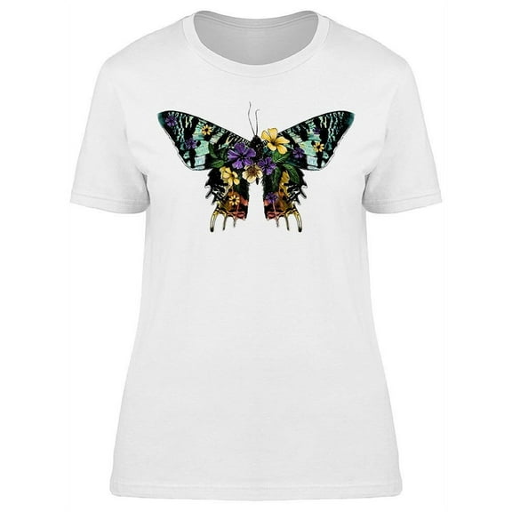 Urania Malagasy Butterfly Flower T-Shirt Women -Image by Shutterstock, Female Large