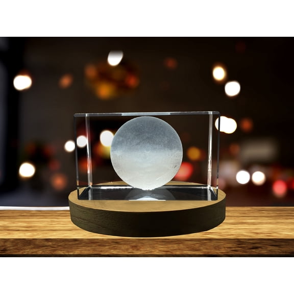 Uranus 3D Engraved Crystal Novelty Decor