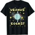 thumbnail image 1 of Uranus Rocks Planet T-Shirt - Rings Solar System Space Shirt men and women can wear, black, white, gifts, 1 of 4