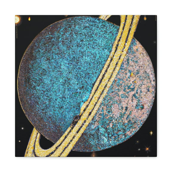 Uranus in Pointillism - Canvas
