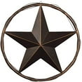 thumbnail image 1 of Urbalabs 24" Metal Barn Star Western Decor Cast Wire Rope Circle Ring Rustic Wall Decor Texas Lone Star, 1 of 7
