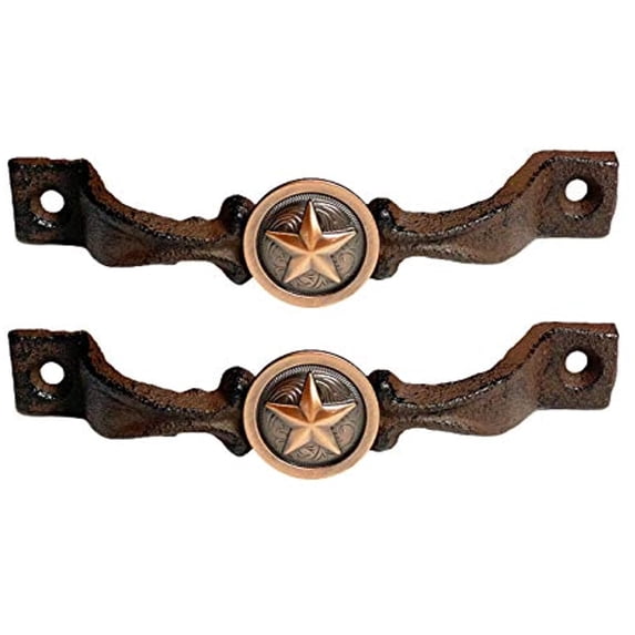 Urbalabs Cast Iron Concho Kitchen Cabinet Handles and Drawer Pulls ...