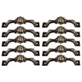 thumbnail image 1 of Urbalabs Cast Iron Kitchen Cabinet Handles and Drawer Pulls Western Concho Cross Horseshoe and Star Country Home Rustic Decor Farmhouse Cabinet Handle Cabinet Knobs (10, Copper Western Cross), 1 of 7