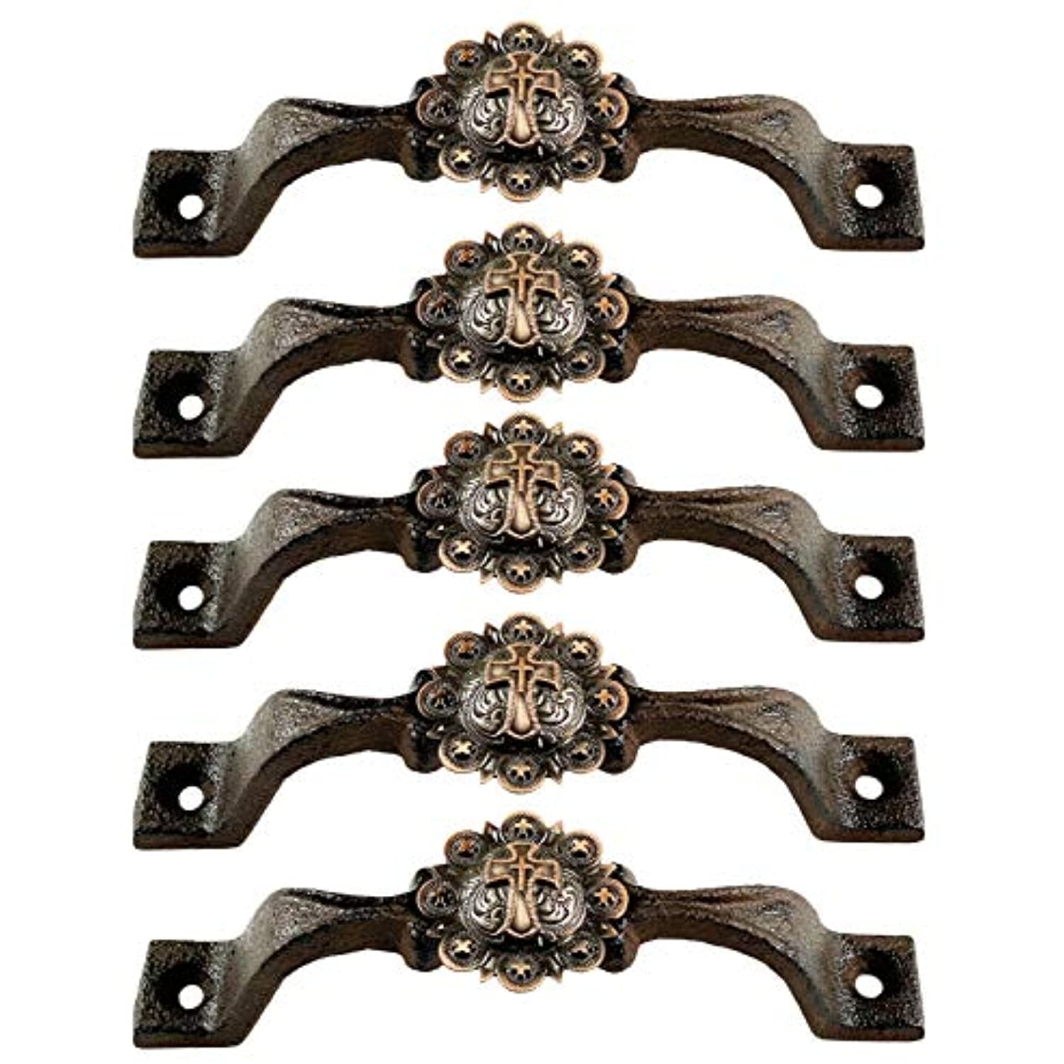 Urbalabs Cast Iron Kitchen Cabinet Handles and Drawer Pulls Western ...
