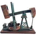 thumbnail image 1 of Urbalabs Oil Derricks Vintage Office Desk Statues Nodding Donkey Pumpjack Oilfield Memorabilia Derrick Small Oil Rig Recycler Sculpture Green, Cream, Teal Pumpjack Oil Rig Presents (Wine Bottle), 1 of 7