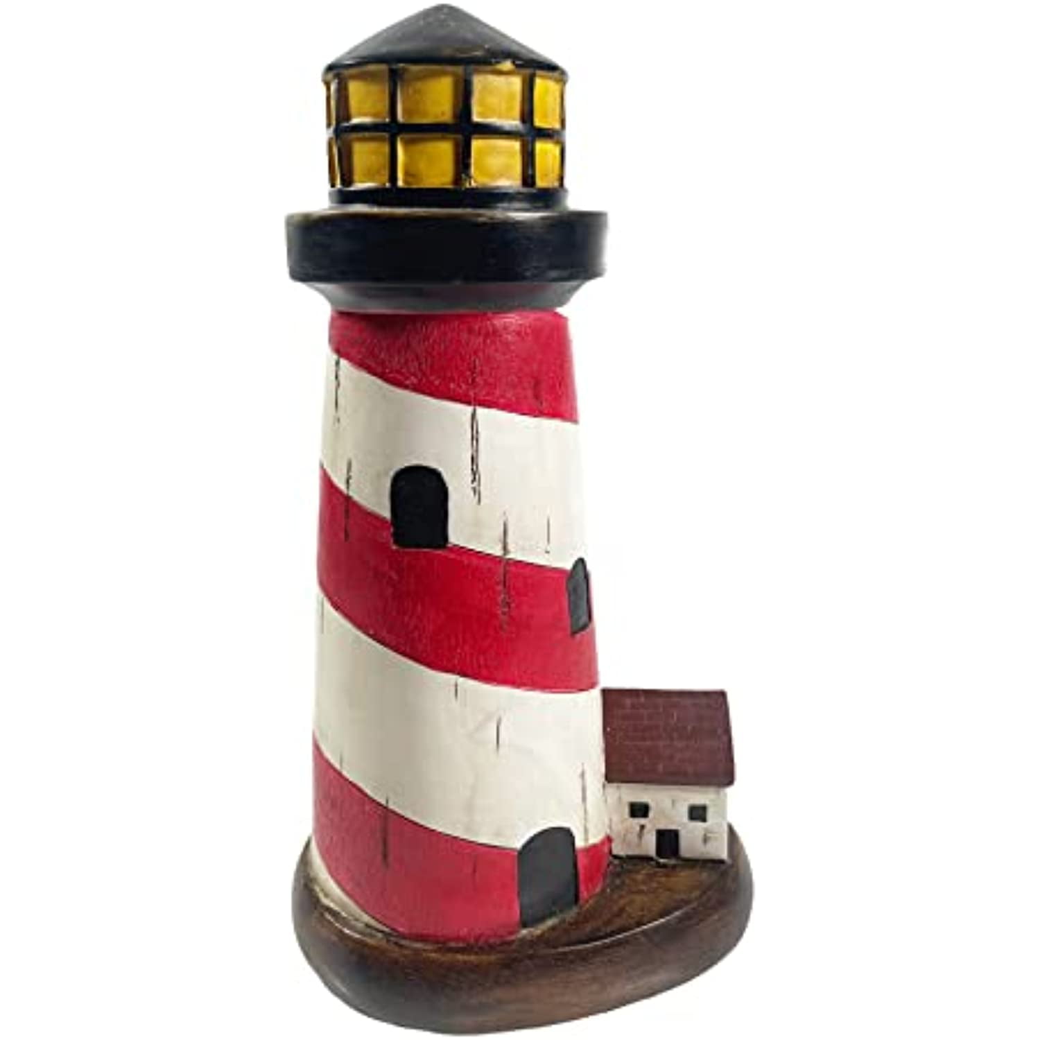 Urbalabs Red and White Beach Lighthouse Decor Nautical Decor Decorative ...
