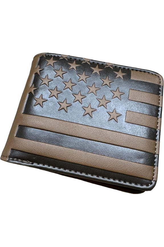 Urbalabs Men's American Flag Bifold Wallet, USA Flag, 1-Count