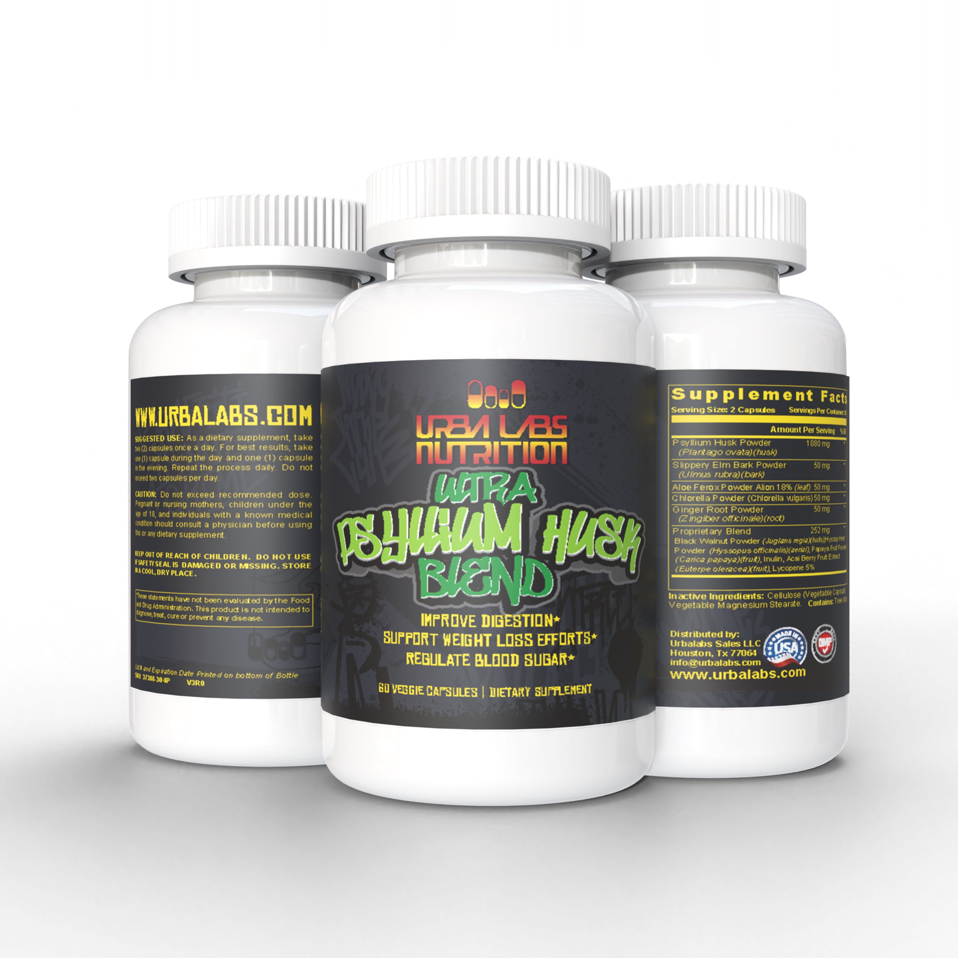 Urbalabs Ultra Psyllium Husk Premium Blend Pre Probiotic Digestive Gut