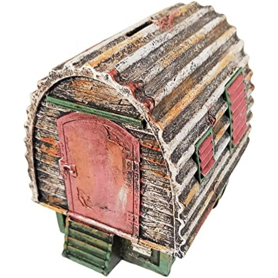 Urbalabs Vintage Money Metal Trailer, Wood Trailer, Retro Style Piggy Bank for Kids Adults Large Coin Bank Fall Out Desk Office Table Home Decor 50's Feel (Wood Trailer)