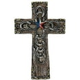 thumbnail image 1 of Urbalabs Western 9 Inch Wall Cross God Bless Texas Boot Star Flag Horseshoes Distressed Rustic Cowboy Wall Hanging Cross Country Wall Decor Room Decoration Office Church Home, 1 of 7
