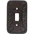 thumbnail image 1 of Urbalabs Western Floral Star Horseshoe Cast Iron Rustic Decorative Light Switch Outlet Wall Plate Covers Rustic Light Switch Covers Single Double 2 Gang Switch Plates (Horseshoe Single Switch), 1 of 7