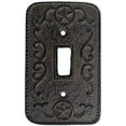 thumbnail image 1 of Urbalabs Western Floral Star Horseshoe Cast Iron Rustic Decorative Light Switch Outlet Wall Plate Covers Rustic Light Switch Covers Single Double 2 Gang Switch Plates (Star Single Switch), 1 of 7