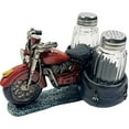 thumbnail image 1 of Urbalabs Western Route 66 Motorcycle Biker Chopper And Saddle Bags Cowboy Salt and Pepper Shaker Caddy Kitchen Bar Farmhouse Dinner Table Kitchen Ranch Decorations Rustic Cowboy Decor, 1 of 7