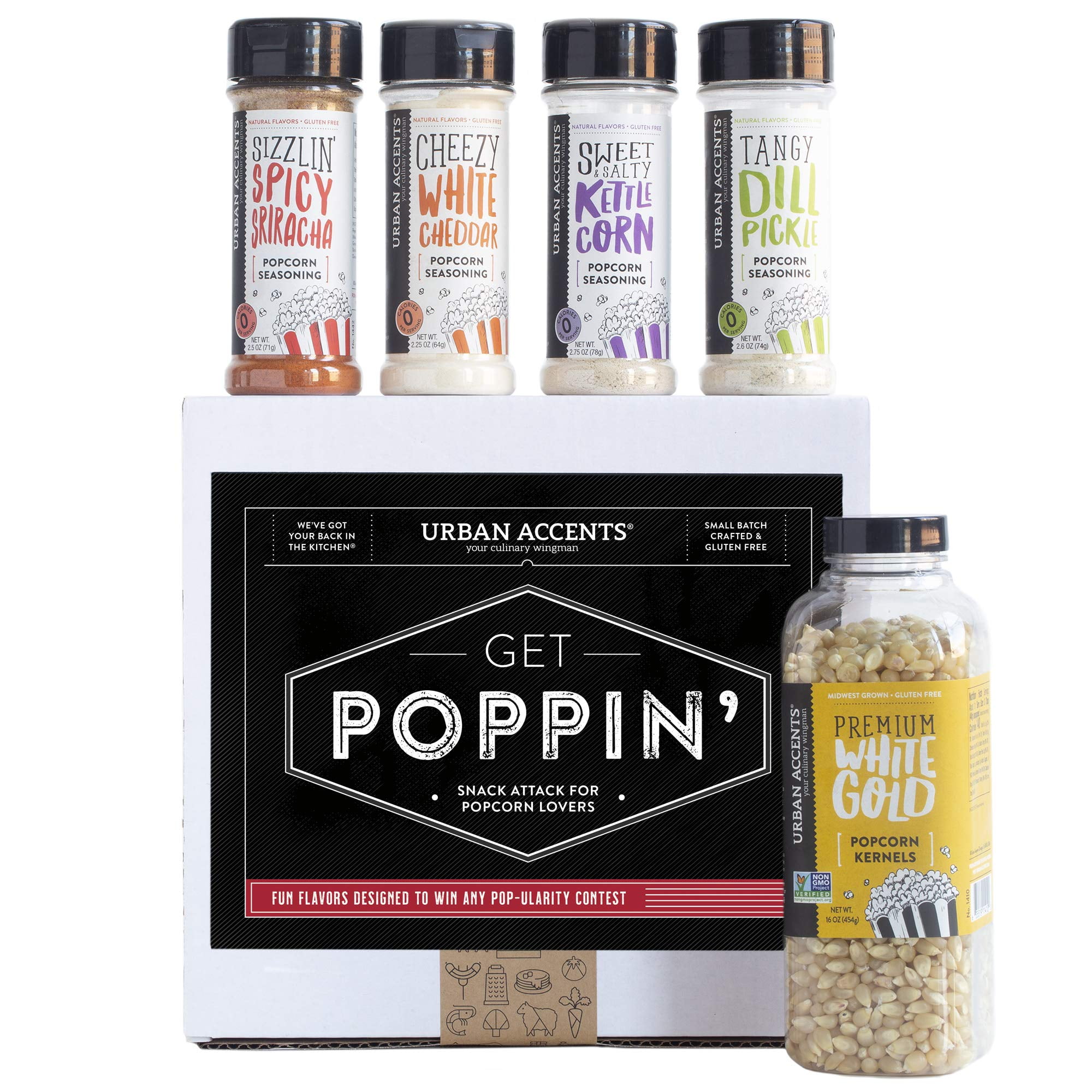 Urban Accents GET POPPIN', AIF4 Gourmet Popcorn Seasoning Gift Set (Set