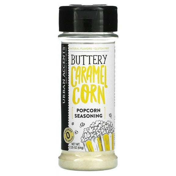 Urban Accents, Popcorn Seasoning, Buttery Caramel Corn, 2.25 oz Pack of 2