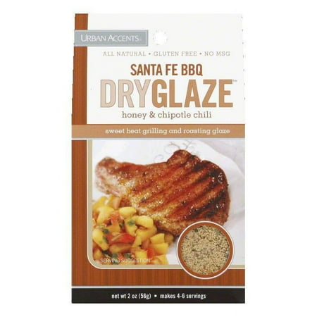 Urban Accents Santa Fe BBQ, Honey & Chipotle Chili Grilling and Roasting Dry Glaze Seasoning, 2 Oz
