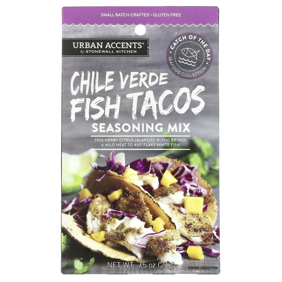 Urban Accents Seasoning Mix, Chile Verde Fish Tacos, 0.75 oz (21 g)