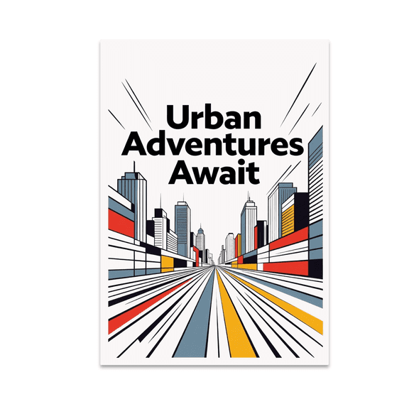 Urban Adventures Await - City Exploration Enthusiast - 13x19 Poster Print