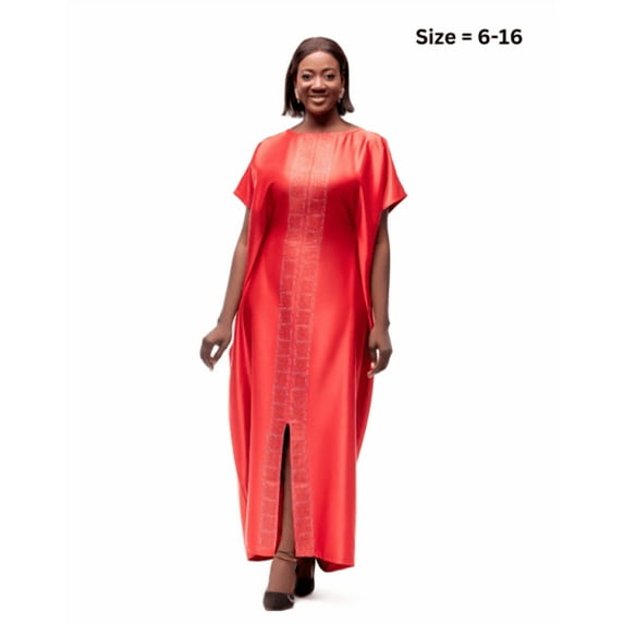 Urban Afrique Dresses For Women African Boubou Dress With Front Details