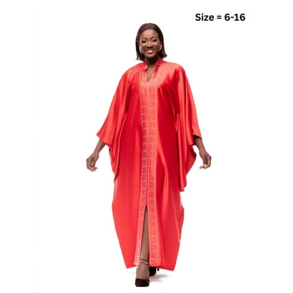 Urban Afrique Dresses For Women Red Boubou Dress