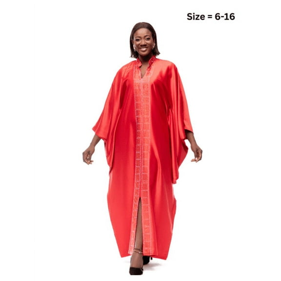Urban Afrique Dresses For Women Red Boubou Dress
