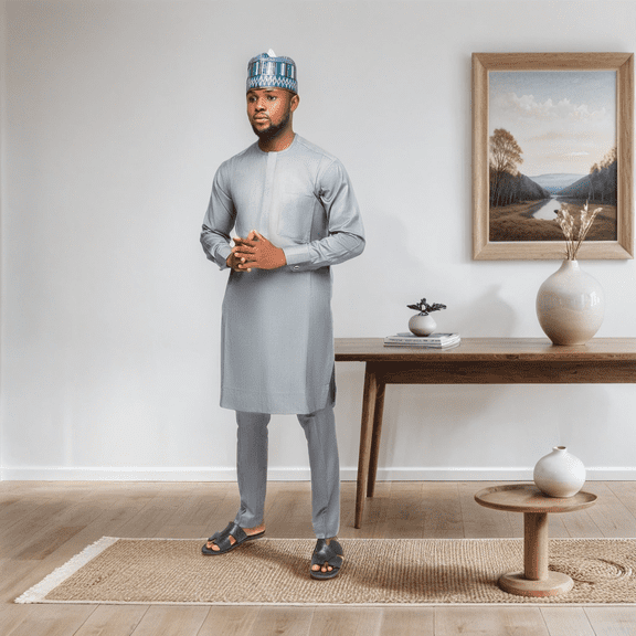 Urban Afrique Kaftan African Men Shirt African Men's Wear African Mens Fashion Slim Fitted Kaftan