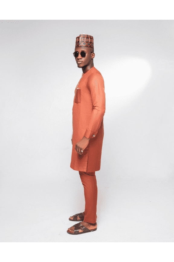 Minimalist Male Slim Fit Kaftan, African Men's Clothing