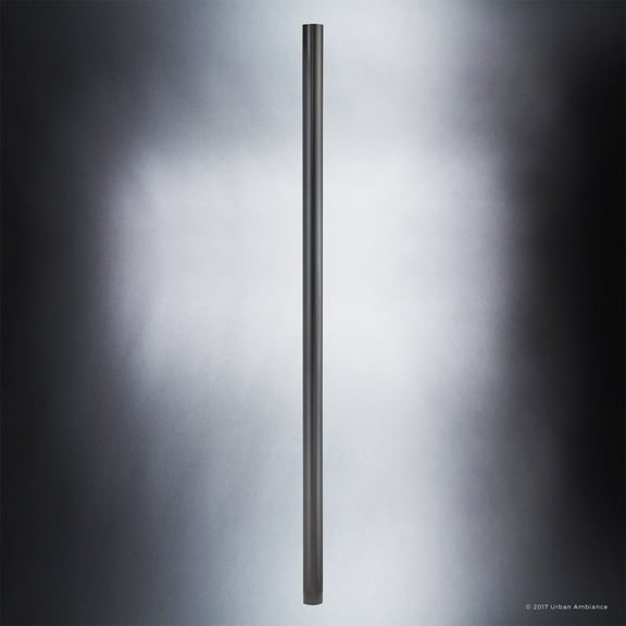 Urban Ambiance Luxury 84-Inch Tall Post for Outdoor Post Lights, High-End Black Silk Finish, 2.97-Inch Male End, Accepts 3-Inch Diameter Female Mounts, UQL1186