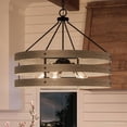 thumbnail image 1 of Urban Ambiance Luxury Farmhouse Pendant, Size: 22-3/4"H x 27-3/4"W, with Urban Industrial Style Elements, Charcoal Finish, UHP2478, 1 of 7