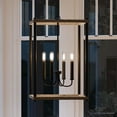 thumbnail image 1 of Urban Ambiance Luxury Farmhouse Pendant, Size: 25"H x 14"W, with Urban Industrial Style Elements, Olde Bronze Finish and Clear Seeded Shade, UHP2382, 1 of 7