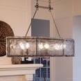 thumbnail image 1 of Urban Ambiance Luxury Industrial Chandelier, Large Size: 23.5"H x 39"W, with Rustic Style Elements, Silver Etch Finish, UQL2870 from the Nantes Collection, 1 of 4