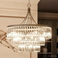 thumbnail image 1 of Urban Ambiance Luxury Luxury Flush-Mount Ceiling Fixture, Size: 29-1/4"H x 28"W, with Transitional Style Elements, Antique Silver Finish and Clear Shade, UHP2465, 1 of 7