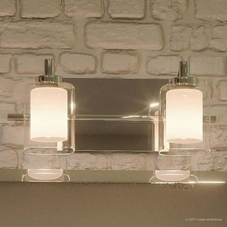 UQL2620 Crystal Bathroom Vanity Light, 6.25H x 12.5W, Brushed Nickel –  Urban Ambiance