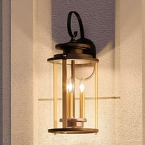 Urban Ambiance Luxury Traditional Outdoor Wall Light, Size: 19-1/4"H x 8"W, with Transitional Style Elements, Olde Bronze Finish and Clear Shade, UHP1120