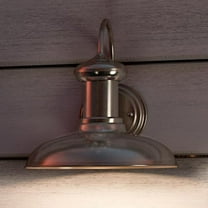 Urban Ambiance Luxury Urban Industrial Outdoor Wall Light, Size: 10-3/4"H x 10"W, with Vintage Electric Style Elements, Aged Nickel Finish, UHP1025