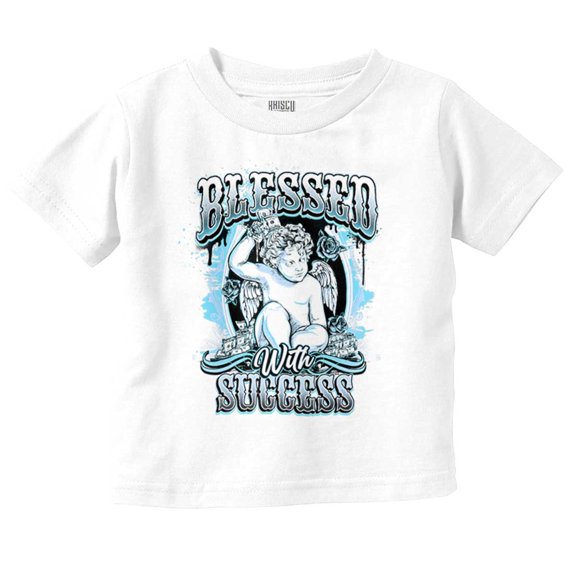 Urban Angel Blessed With Success Toddler Boy Girl T Shirt Infant Toddler Brisco Brands 18M